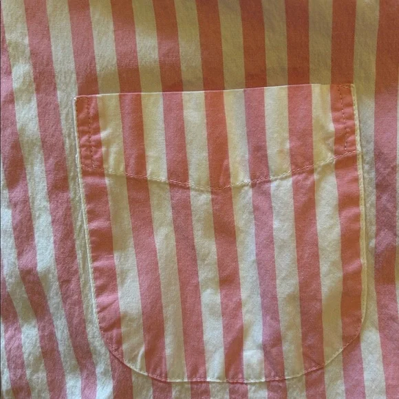J. Crew Pink and White Striped Button Down Shirt - Picture 5 of 6